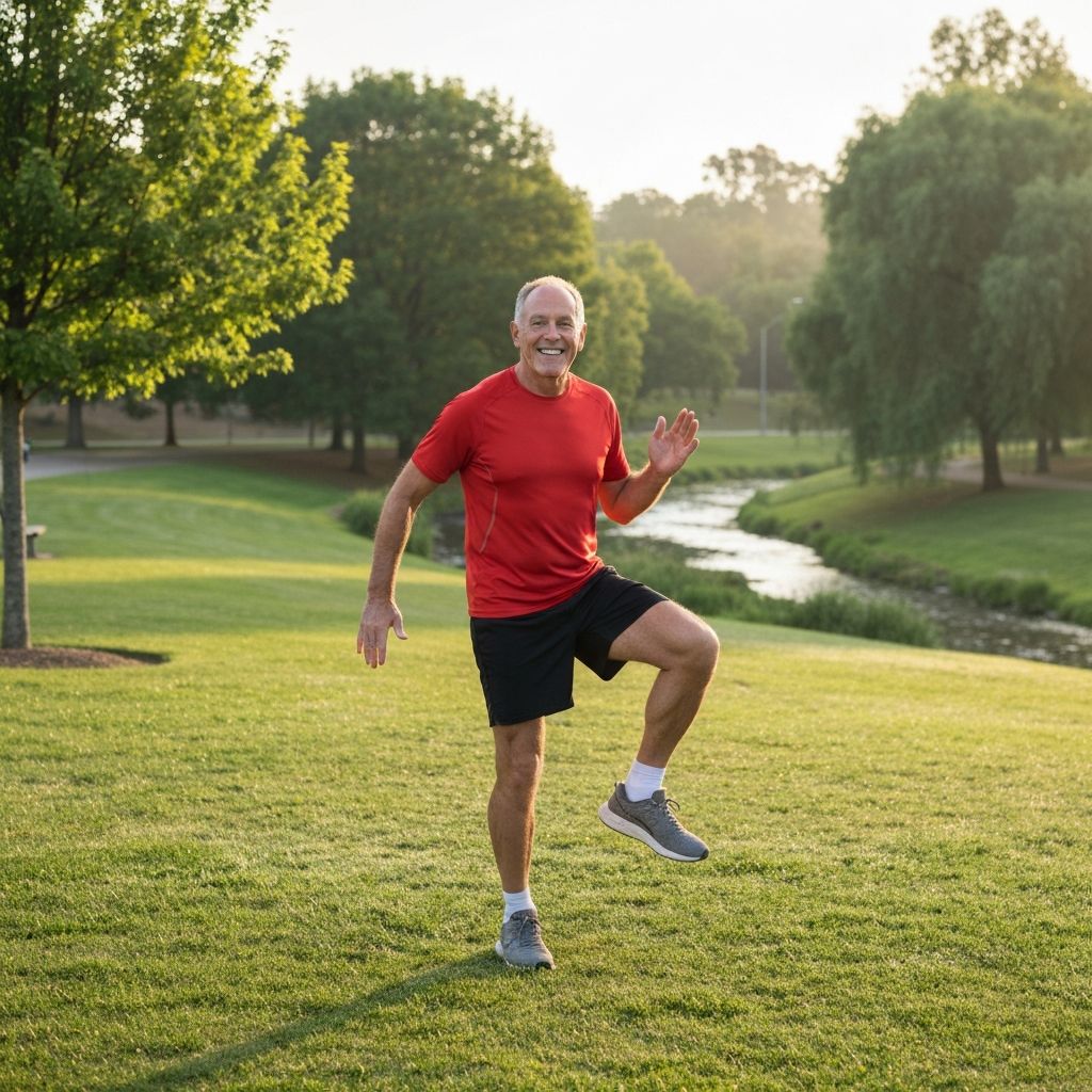 Aktywny mężczyzna wykonujący ćwiczenia